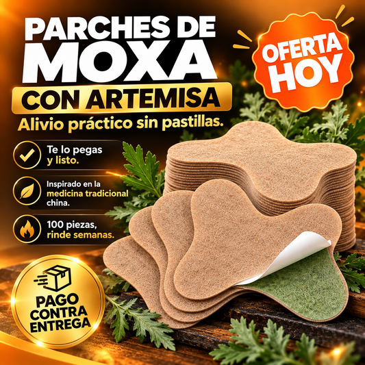 Parches de Moxa con Artemisa (100 pzs) | Alivio Práctico Sin Pastillas